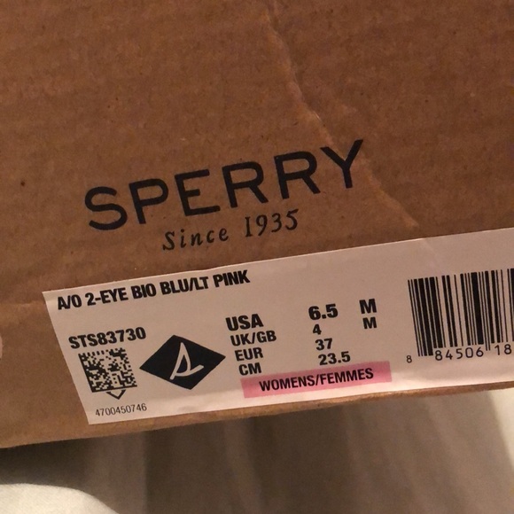 Sperry 2 Eye Bio Blu/LT Pink 6.5 - Picture 15 of 17